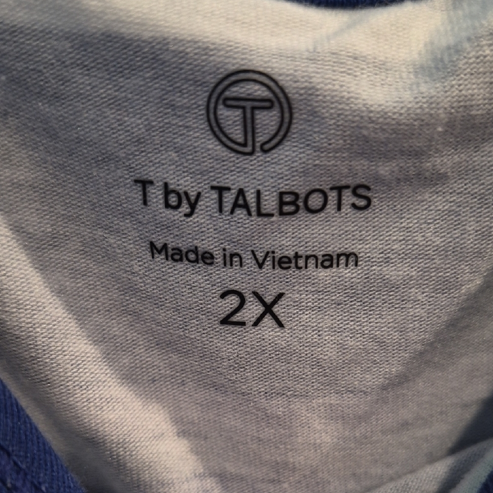 NWT Talbots Blue With White & Green Stripes. Size 2X - Picture 5 of 10